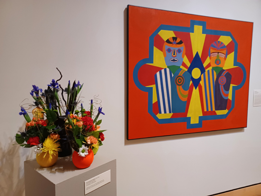 painting and flowers